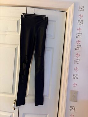 Electric Yoga Black Leggings with Knee Patch Accents